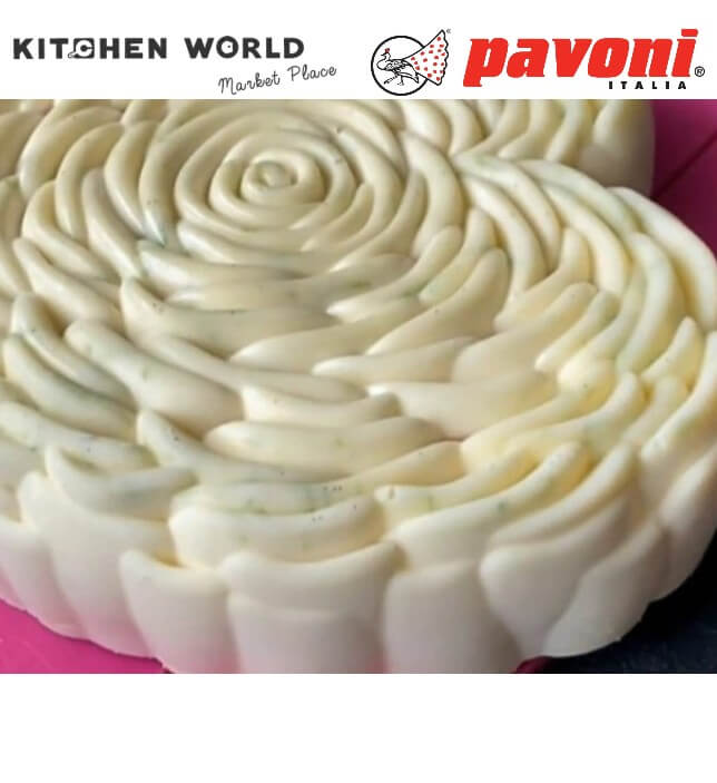 พิมพ์อบเค้กซิลิโคนหัวใจกุหลาบ PAVONI BW1085-086 ขนาด 1,000 มล. สีดำ
